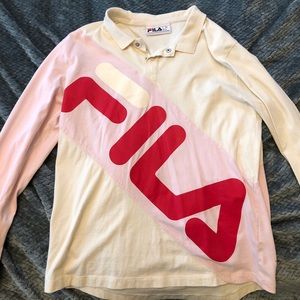 Aesthetic Long-Sleeve Collared Polo Shirt